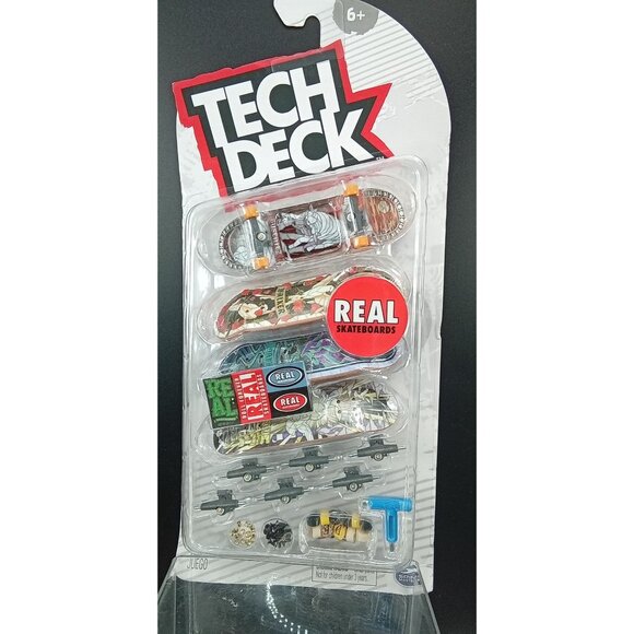 Tech Deck Real Skateboards Ultra DLX 4-Pack Fingerboards W/ Accessories For Ages - Picture 1 of 4